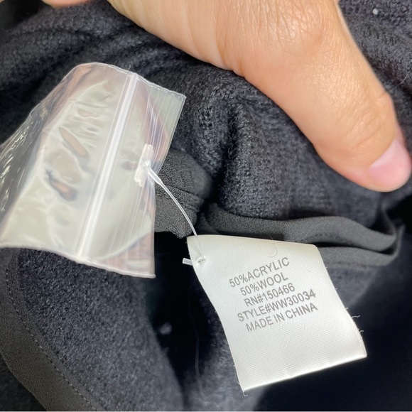 Stitch Fix l Magnolia Grace Black Wool Trench Coat, Small - Picture 6 of 7